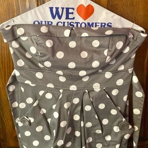 city triangles vintage polka dot strapless dress